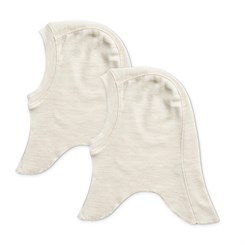 Wheat wool balaclava Felix 2-pak - Eggshell melange